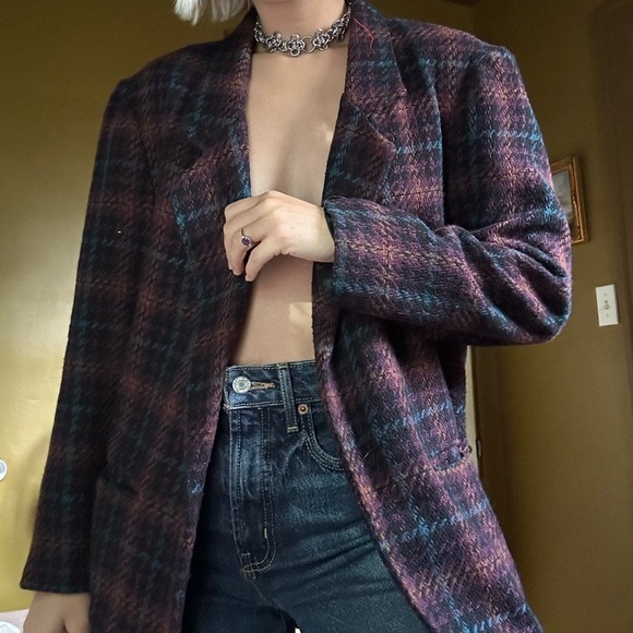 Vintage Oversized Wool Blend Blazer - Picture 3 of 6